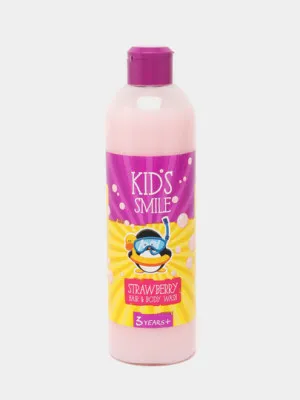 Детский шампунь-гель душ Romax Kids Smile, клубника, 500 г