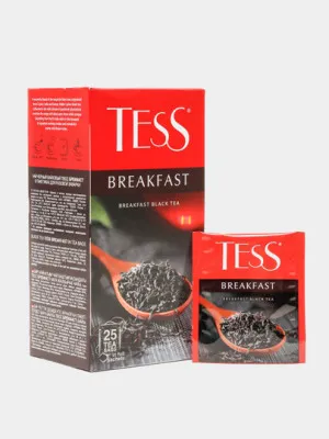 Черный чай TESS Breakfast, 1.8 г, 25 пакетиков 