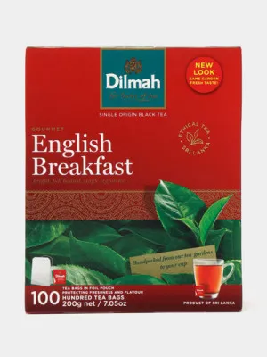 Чёрный чай Dilmah English Breakfast, 100 шт