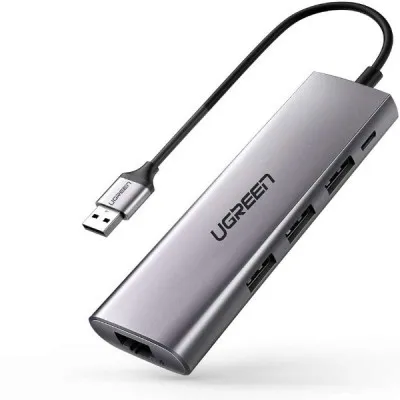 USB-markaz Ugreen / USB-Ulanish uchun adapter Ethernet adapter uchun + 3 USB port
