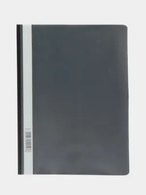 Папка -Скоросшиватель А4ф Hatber 140/180мкм Черная Пластиковая прозрачный верх с един