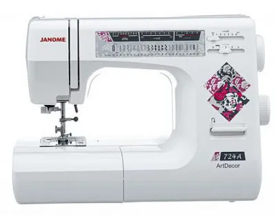 Швейная машина Janome ArtDecor 724A | Швейных операций 25 | Скорость шитья 860 ст/мин
