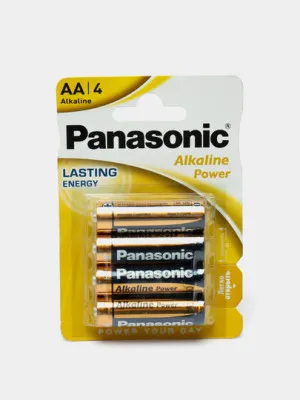Батарейки щелочные Alkaline Power АА, напряжение 1,5 В. по 4 шт в упаковке, p/n LR6ABP/4BP