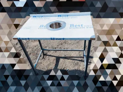 Стол из нержавейки для сбора отходов 114×50×85 (h)