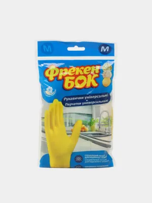 Фрекен Бок перчатки латекс желт универсальные суперчувствительные m, 1шт
