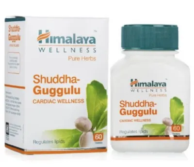 Таблетки Shuddha Guggulu Himalaya для обмена веществ и снижения холестерина, 60 таб.