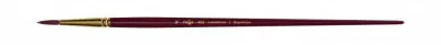 Кисть художественная, синтетика бордовая, Гамма "Вернисаж", круглая, длинная ручка №18