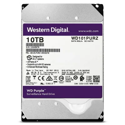 WD - Purple - WD100PURX-78 video kuzatuvi uchun HDD