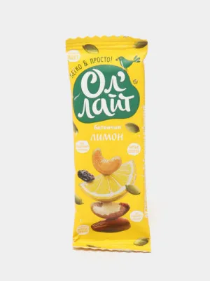 Батончик фруктово ореховый Ол'Лайт, Лимон 30гр