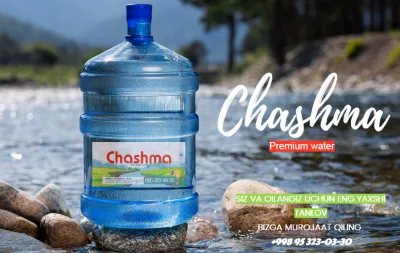 Chashma suv 18,9 litrlik idishlarda