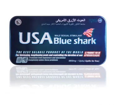 Blue Shark USA erektil kasalliklarni tuzatish uchun dori