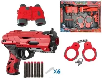 Детское оружие и дротики (многоцветный) FunBlast High Speed Manual Soft Bullet Gun с 6 пенопластовыми пулями