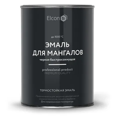 Термостойкая эмаль Elcon Max Therm для мангалов 0,8 кг