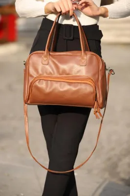 Женская сумка с двумя отделениями SHK Bag MYZ0000000073 Цвет загара