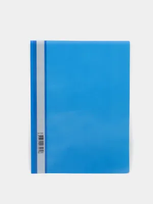 Папка -Скоросшиватель А4ф Hatber 120/160мкм Синяя Пластиковая прозрачный верх