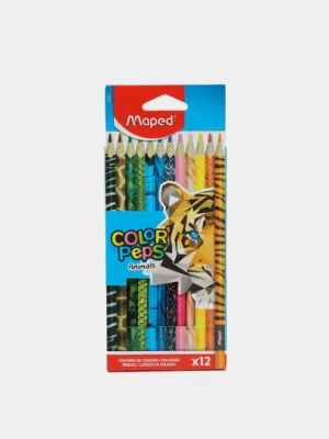 Цветные карандаши Maped Animals pencils, 12 цветов