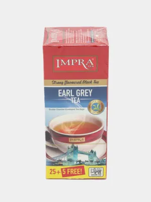 Чай чёрный IMPRA Earl Grey, бергамот, 2 г, 30 шт