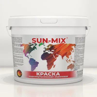 Краска водоэмульсионная «SUN-MIX» 25 кг