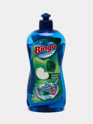 Средство для мытья посуды Bingo Green Apple, 500 мл