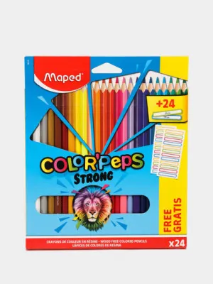 Цветные карандаши Maped STRONG X24 + 24 FREE