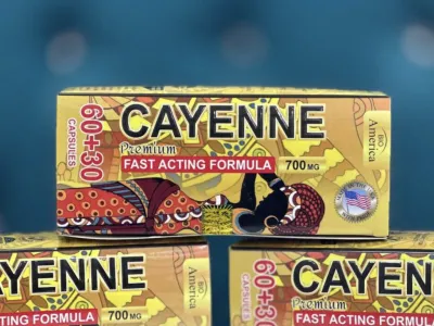 Cayenne vazn yo'qotish kapsulalari-Cayenne, 60+30 kapsulalar