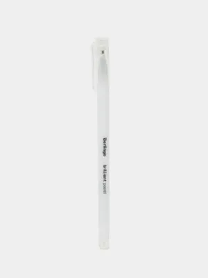 Ручка гелевая Berlingo Brilliant Pastel, 0.8 мм, белая
