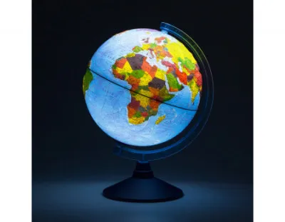 Глобус физико-политический рельефный Globen, 25 см, интерактивный, с подсветкой