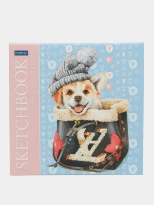 Блокнот Hatber Premium 40Б5лA Fashion Dogs SketchBook, 40 листов