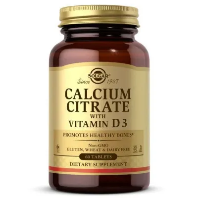 Кальций и Витамин С Солгар (Цитрат кальция с витамином D3)