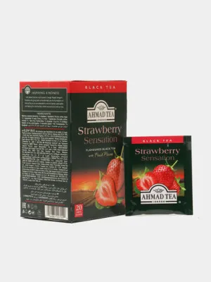 Чай чёрный Ahmad Tea Strawberry Sensation, 2 г, 20 шт