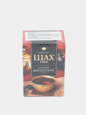Черный чай Шах Gold Цейлонский, листовой, 90 г