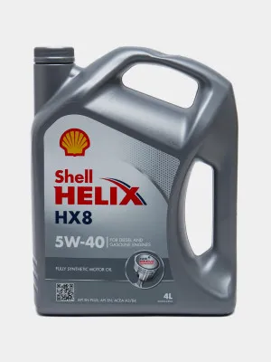 SHELL HELIX HX8 Synthetic 5W-40, Моторные масла для легковых двигателей