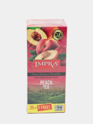 Чай чёрный IMPRA Персик, 2 г, 30 шт