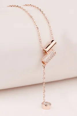 Ожерелье с розовым покрытием (серебро) uvps102349 Larin Silver