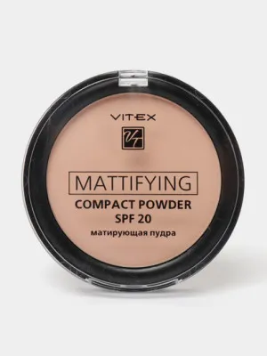Пудра для лица Vitex матирующая компактная Mattifying compact powder SPF20, тон