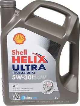Масло синтетическое SHELL HELIX ULTRA PROFESSIONAL AG 5W-30 5л