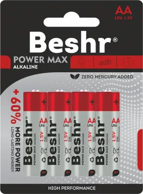 Батарейки Power max Alkaline 4B AAA, АА 1.5V