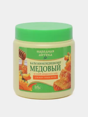 Бальзам-кондиционер Народная аптека Медовый, для всех типов волос, 500 мл