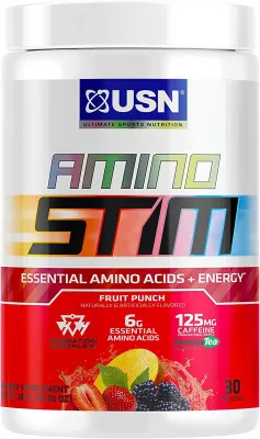 Аминокислоты USN Amino Stim, фруктовый пунш, 30 порций