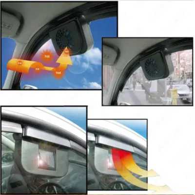 Вентилятор автомобильный на солнечной батарее Auto Cool Fan