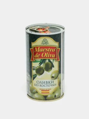 Оливки зелёные Maestro De Oliva без косточки 350гр