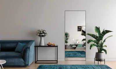 Распашная дверь c зеркалом