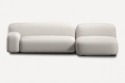 Модульный диван Риббл-2 Bucle White