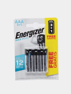 Пальчиковые батареи Energizer Max Plus E301321902, AAA, 4 шт