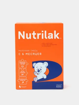 Смесь молочная Nutrilak 2, с 6 до 12 месяцев, 600 г
