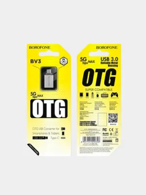 OTG Переходник Borofone BV3, USB Type-C