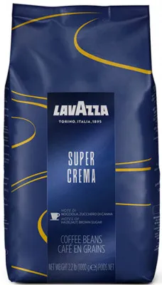 Кофе Lavazza Super Crema Espresso в зернах , 1 кг