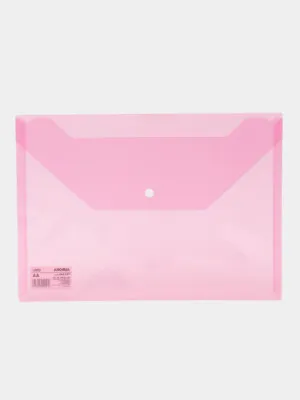 Папка-конверт с кнопкой Deli 10442, розовая 