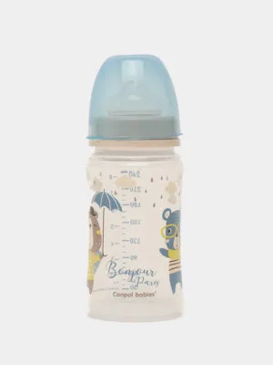 Антиколиковая бутылочка с широким горлышком Canpol babies EasyStart Bonjour Paris, 240 мл