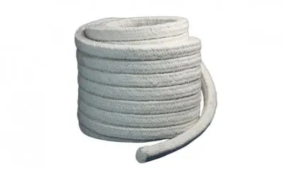 Шнур керамический 20x20 мм термостойкий уплотнительный для твердотопливного котла или печи
